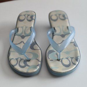 COACH Carin Kitten Heel Rubber Sandals Sz 8.5